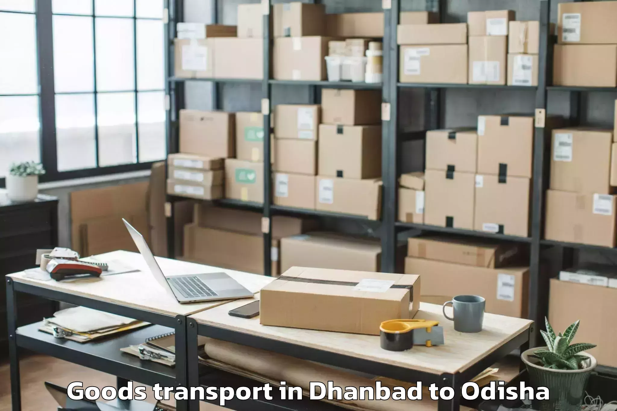 Discover Dhanbad to Belaguntha Goods Transport